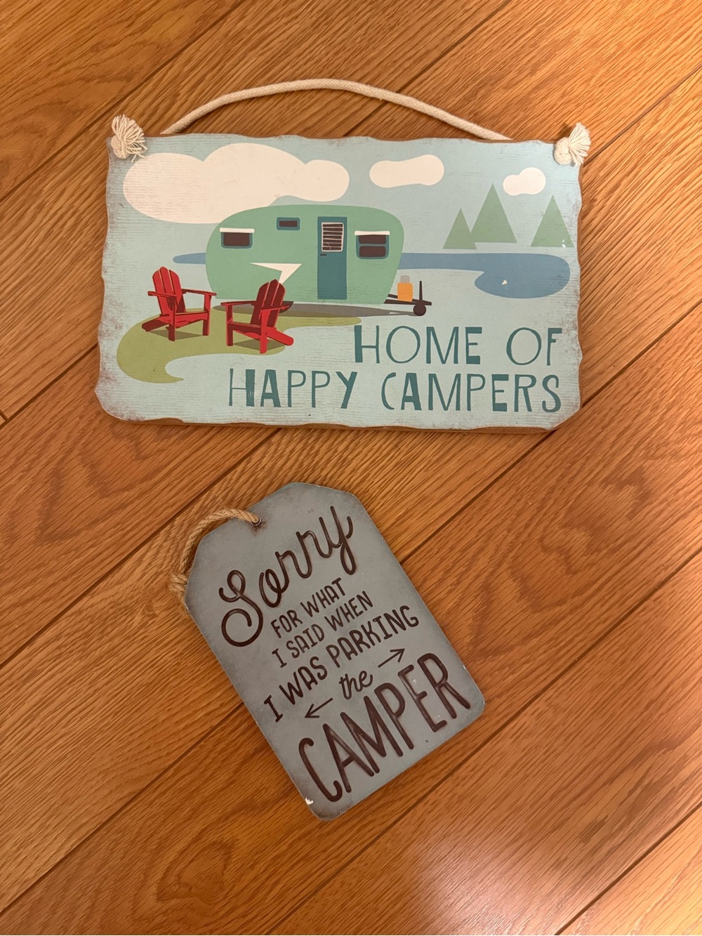 Home of Happy Campers/ Funny sign Hanging Wall Plaques